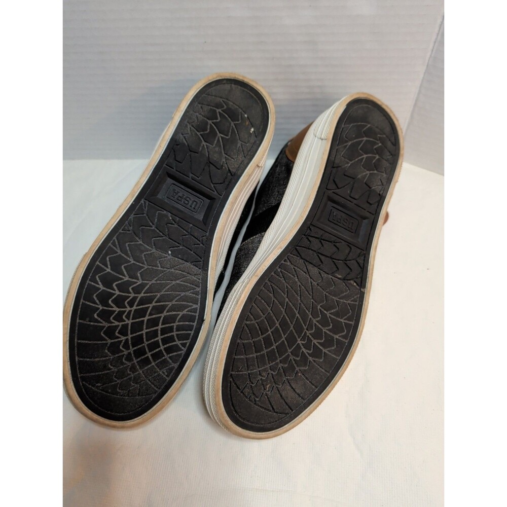 US Polo Assn Chambray Helm 7m Men’s Gray/Brown Textile Low Top Lace-Up Casual - Picture 3 of 5